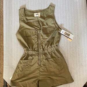 New York & Company Women's Olive Romper
